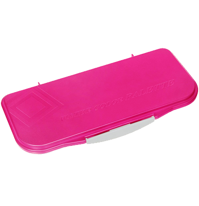 Палитра-кейс для акварели Mijello Fusion на 18 цветов пластиковая розовая