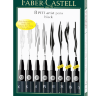 Набор черных линеров и брашпенов  Faber-Castell Pitt Artist Pen 8 штуки купить в художественном магазине Скетчинг ПРО с доставкой по РФ и СНГ