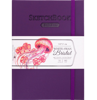 Скетчбук для маркеров и графики Bristol Touch Малевичъ фиолетовый А5 / 50 листов / 180 гм
