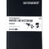 Скетчбук Sketchmarker Marker Line для маркеров чёрный с твёрдой обложкой А5 / 44 листа / 160 гм купить в магазине Скетчинг ПРО с доставкой по РФ и СНГ
