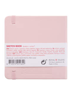 Скетчбук розовый квадратный Art Creation Sketchbook Royal Talens с резинкой 12х12 см / 80 листов / 140 гм