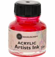 Тушь малиновая художественная Manuscript Acrylic Inc во флаконе 30 мл