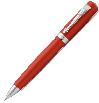 Ручка шариковая Kaweco Student Red 1 мм акрил с хромом в футляре красная