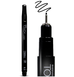 Набор черных линеров Touch Liner Black разной толщины // 5 штук