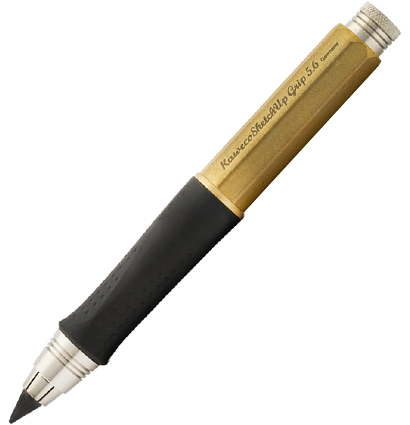 Механический карандаш Kaweco Sketch Up в футляре коллекционный, латунный с держателем