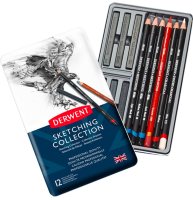 Набор для графики Derwent Sketching Collection 12 предметов в пенале (карандаши+графит)