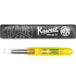 Перьевая ручка Kaweco Ice Sport в желтом прозрачном корпусе с синим картриджем
