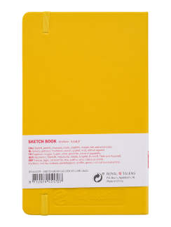 Скетчбук жёлтый для зарисовок Art Creation Sketchbook Royal Talens с резинкой А5 / 80 листов / 140 гм