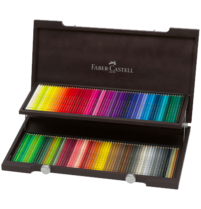 Polychromos цветные карандаши Faber-Castell 120 цветов набор в шкатулке