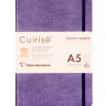 Записная книжка фиолетовая из натуральной кожи Cuirise ClaireFontaine в линейку А5 / 72 листа / 90 гм купить в магазине Скетчинг Про с доставкой