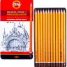 Набор чернографитных карандашей Koh-I-Noor 1500 в пенале 12 штук 8B-2H купить в художественном магазине Скетчинг ПРо