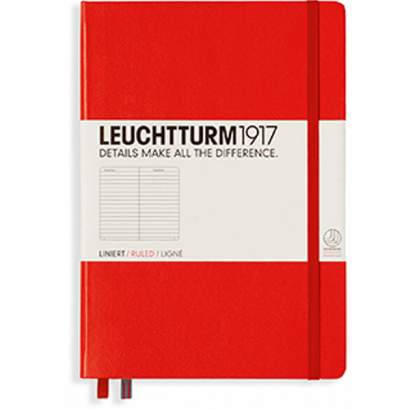 Записная книжка Leuchtturm «Medium» A5 в линейку красная 251 стр.