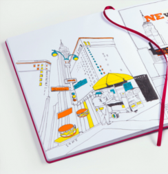 Скетчбук Leuchtturm А5 желтый 112 стр.