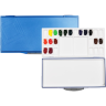 Палитра-кейс для акварели Mijello Fusion на 24 цвета пластиковая синяя купить в художественном магазине Скетчинг ПРО с доставкой по РФ и СНГ