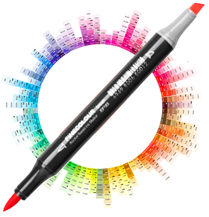 Маркер Finecolour Brush Mini Marker (240 цветов) двусторонний с кистью поштучно / выбор цвета