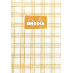 Блокнот в клетку Rhodia Heritage Tartan твердая обложка бежевый А4 / 32 листа / 90 гм