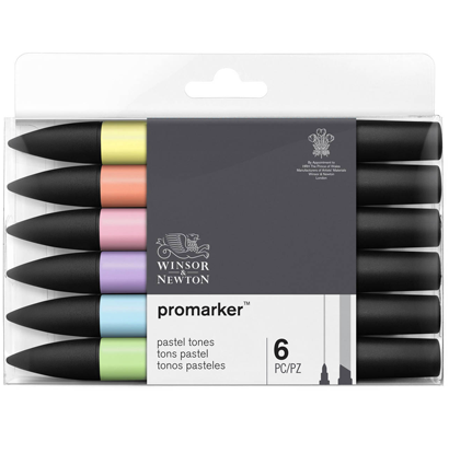 Набор маркеров Promarker 6 Pastel Winsor  Newton пастельные цвета
