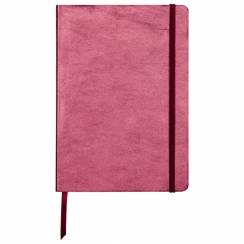 Записная книжка красная из натуральной кожи Cuirise ClaireFontaine в линейку А5 / 72 листа / 90 гм