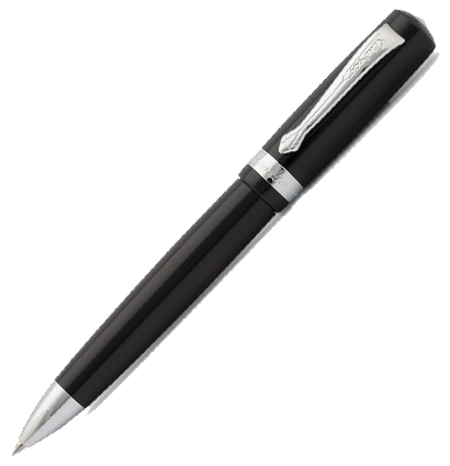 Ручка шариковая Kaweco Student Black 1 мм акрил с хромом в футляре черная