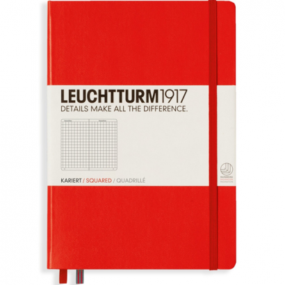Записная книжка Leuchtturm «Medium» A5 в клетку красная 251 стр.