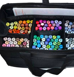 Большая сумка - кейс для 170 маркеров Graph'it Marker Box с ручками, черная