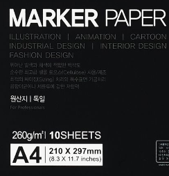 Бумага для маркеров Touch Marker Paper в листах А4 / 10 листов / 260 гм