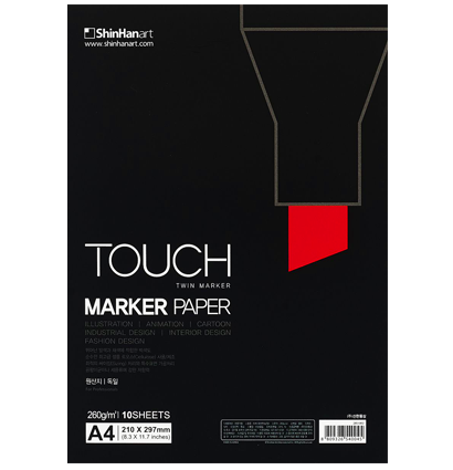 Бумага для маркеров Touch Marker Paper в листах А4 / 10 листов / 260 гм