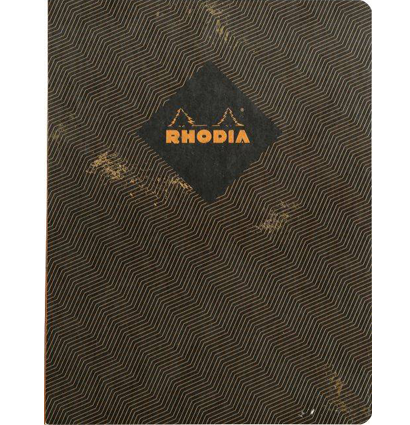 Блокнот в клетку Rhodia Heritage Chevrons Black мягкая обложка А4 / 32 листа / 90 гм