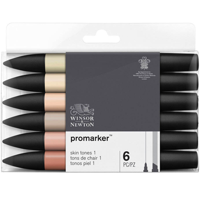 Набор маркеров Promarker 6 Skin Tones Winsor & Newton телесные
