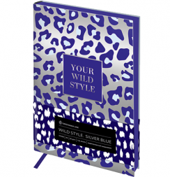 Ежедневник недатированный "Леопард сине-голубой" Greenwich Line B6 / 136 листов