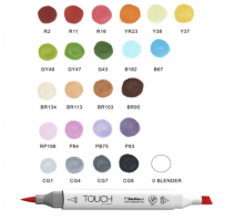 Набор маркеров Touch Brush для онлайн-курса Жени Липатовой «Скетч.Десерты» 24 цвета