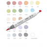 Набор маркеров Touch Brush для онлайн-курса Жени Липатовой «Скетч.Десерты» 24 цвета