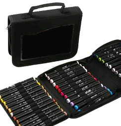 Пенал для 36 маркеров с отделениями Graph'it Marker Box, черный