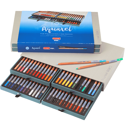 Акварельные карандаши Aquarel Design Bryunzeel 48 цветов + кисть кейсе