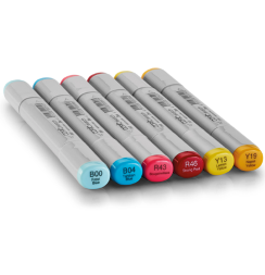 Набор маркеров COPIC SKETCH 6 Perfect Primaries с кистью (начальные)