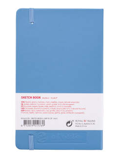 Скетчбук голубой для зарисовок Art Creation Sketchbook Royal Talens с резинкой А5 / 80 листов / 140 гм