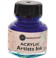 Тушь синяя художественная Manuscript Acrylic Inc во флаконе 30 мл