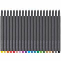 Набор капиллярных ручек Faber-Castell Grip Fineliner 20 цветов перо 0.4 мм
