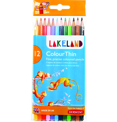Набор цветных карандашей Derwent Lakeland Colour Thin 12 цветов
