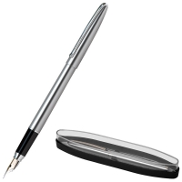 Ручка перьевая Berlingo Silk Prestige синяя 0,8 мм корпус хром в футляре