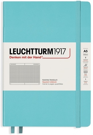 Записная книжка Leuchtturm «Rising Colours» А5 в клетку бирюзовая 251 стр.