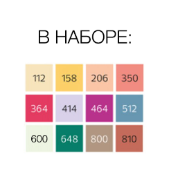 Набор маркеров для скетчей StyleFile Classic 12 Main C (основные цвета)