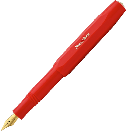 Перьевая ручка Kaweco Classic Sport красная в пластиковом корпусе корпусе с синим картриджем