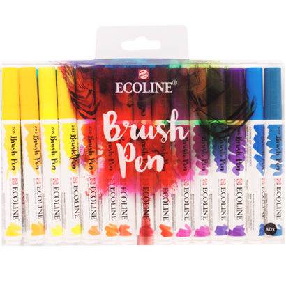 Набор акварельных маркеров для рисования Ecoline Brush Pen 30 цветов