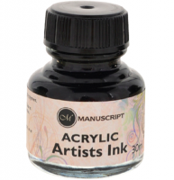 Тушь черная художественная Manuscript Acrylic Inc во флаконе 30 мл