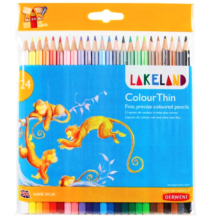 Набор цветных карандашей Derwent Lakeland Colour Thin 24 цвета