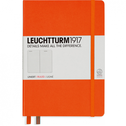 Записная книжка Leuchtturm «Medium» A5 в линейку оранжевая 251 стр.