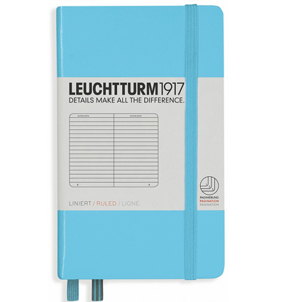 Записная книжка Leuchtturm «Pocket» A6 в линейку холодный синий 187 стр.