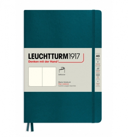 Записная книжка Leuchtturm «Medium» A5 нелинованная тихоокеанский зеленый 123 стр.