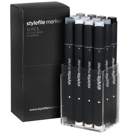 StyleFile Classic 12 Neutral Grey набор маркеров купить